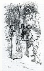 "Harriet, angrebet af sigøjnere" (illustration)