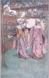 Her er tvillingebroren til dit brev, illustration fra The Merry Wives of Windsor, 1910