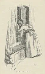 Åbnede en vinduesskodder, 1896