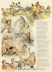 Serie af illustrationer, der viser Hollydale-jagten