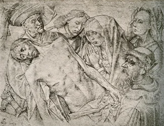 Tegning efter aflejringen fra korset, c1460-1480, 1908.
