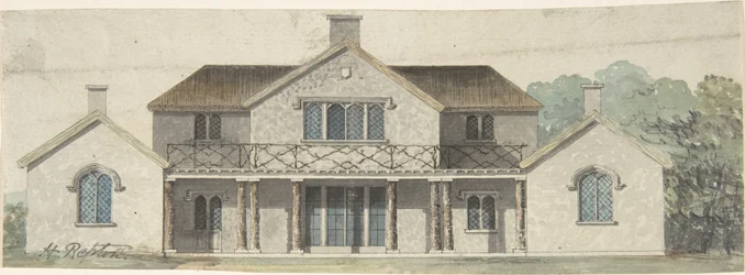 Udkast til en Cottage Ornée i tudorstil