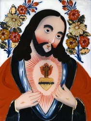 The Sacred Heart of Jesus, 2. halvdel af det nittende århundrede (malet glas)