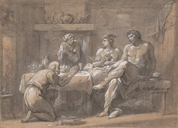 Jupiter og Merkur i Baucis og Philemons hus, 1700-tallet.