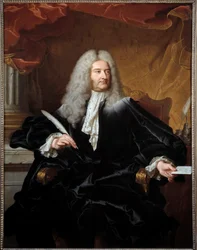 Portræt af Louis Germain de Chauvelin (1685-1762), Marquis de Grosbois, udenrigsminister og sælvagt Maleri af Hyacinthe Rigaud (1659-1743) 1727 søn. 1,11x1,46 m Toulouse musee des Augustins - Portræt af Louis Germain de Ch