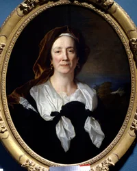 Portræt af Marie Serre, mor til kunstneren Maleri af Hyacinthe Rigaud (1659-1743) 1695 Søn. 0,79x0,61 m Taon, slottet Fontaine Henry.