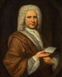 Portræt af komponisten og fløjtenisten Michel de la Barre 1675-1745, første tredjedel af 1700-tallet.