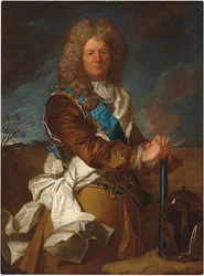 Portræt af Sebastien Le Prestre, Marquis de Vauban, marskal af Frankrig, iført ordenen Saint Esprit