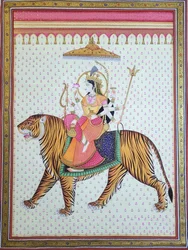 Gudinden Durga på sin tiger