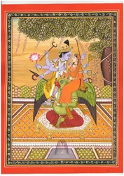 Hinduiske guddomme på Garuda