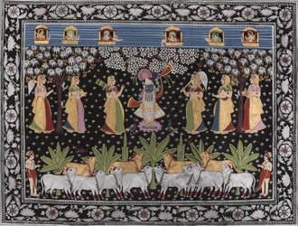Krishnas gopis og køer