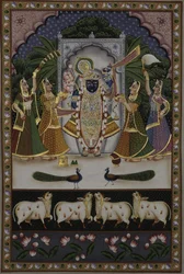 Shreenathji sammen med gopis