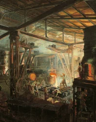 Frankrig, Støberiet, ca. 1864 (olie på lærred)