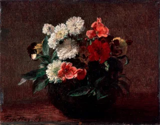 Blomster i en lertøjsvase, 1883.