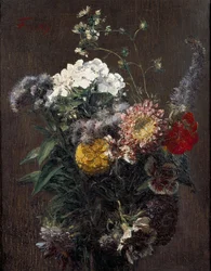 Stilleben: blandede blomster