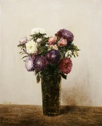 Vase med blomster, 1872