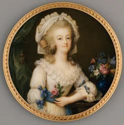 En fin og vigtig miniature af dronning Marie-Antoinette, ca. 1780-85