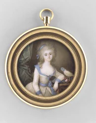 Portrait of a Woman, ca. 1785 (akvarel på elfenben, ormolu og glas)