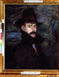 Selvportræt. Maleri af Ignacio Zuloaga y Zabaleto (1870-1945). Olie på lærred, 76 x 65 cm. spansk kunst. Pushkin Museum of Fine Arts, Moskva.