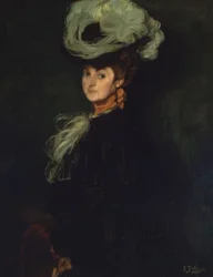 PORTRÆT AF ANNIE BOURDIN - 1906 - OLIE / LÆRD -101X78 CM