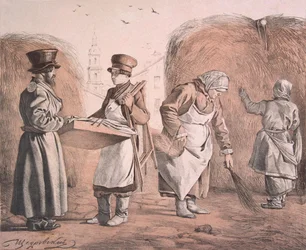 Street Pedlar of Pies and Coachman fra serien These Are Our People, 1842