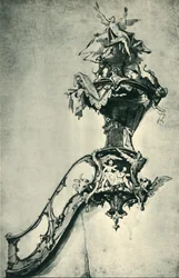 Design til en prædikestol, midten af slutningen af det 18. århundrede, 1943.