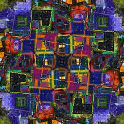 En livlig bymosaik