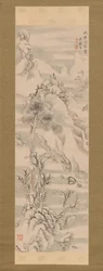 Vinterlandskab, i stil med Guo Zhongshu, slutningen af det 18. århundrede.