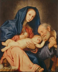 Den hellige familie med en kurv
