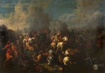 Battle Scene (olie på lærred)