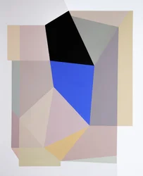 Blå-sort geometri