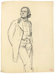 Figur af en stående mand, ca. 1872-1875
