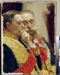 Portræt af I.Goremykin og N. Gerard medlemmer af statsrådet