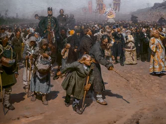 RELIGØS PROCESSION I KURSK-PROVINSEN (detaljer)