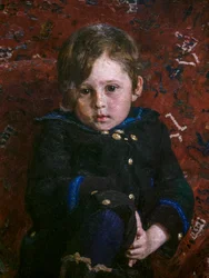 Yuri Repin som et barn (detaljer)