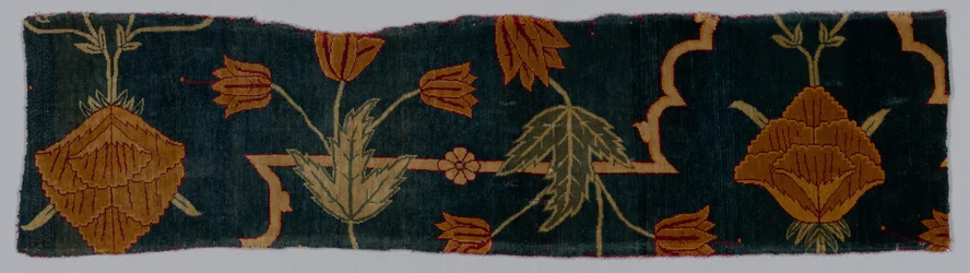 Fragmenter af et tæppe, 1600-1650.