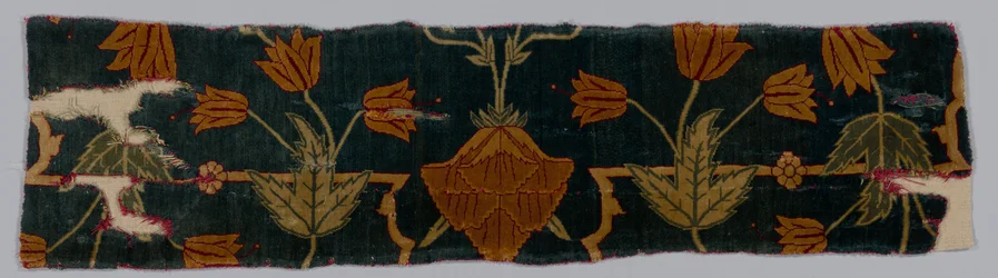 Fragmenter af et tæppe, 1600-1650.