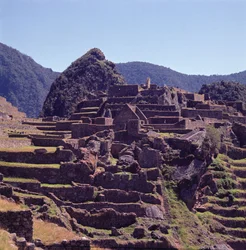 Terrassebygninger i citadellet ved Machu Picchu