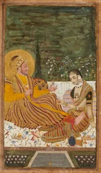 Ali Adil Shah II af Bijapur med en kvinde