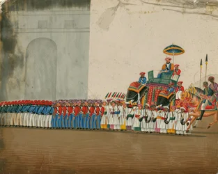 Sultan rider på en elefant, ca. 1800