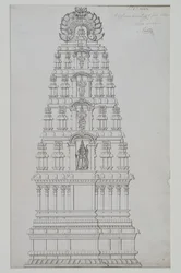 En fem etagers gopuram