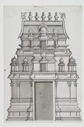 En gopuram i to etager