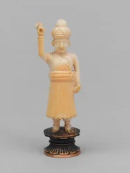 Sort bonde, skakbrik, Indien, ca. 1820