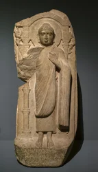 Buddha står op. Sydindien, Andhra Pradesh, Ghantsala
