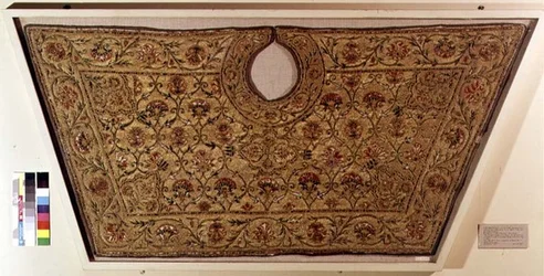 Broderet sadeldug af bomuld, Hyderabad, Andhra Pradish, 17. århundrede