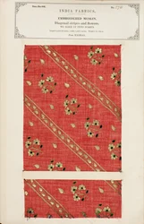 Broderet muslinprøve fra Madras, fra The Collection of the Textile Manufacturers of India, af John Forbes Watson, udgivet i 1866