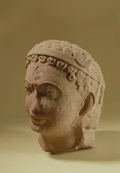 Head of Siva, Mathura (rød sandsten)