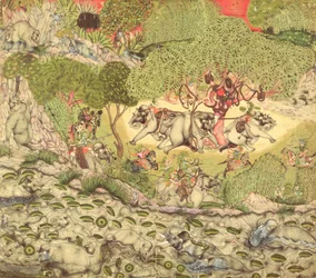 I. 70.14 En elefantjagt, ca. 1740-50