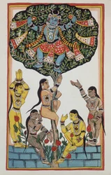 Krishna og 5 gudinder