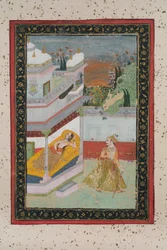 Lalit Ragnini, ca.1790 (gouache på papir, guldudsmykning)
